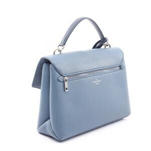 Louis Vuitton My Lock Me Satchel Blue Jean Leather Ivory White Navy